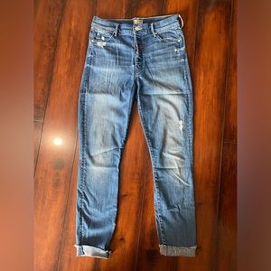 Mother The Stunner Zip Ankle Fray size 28